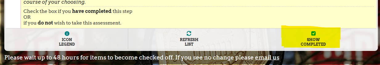 click show completed in bottom right of the list