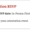 screenshot of reschedule link